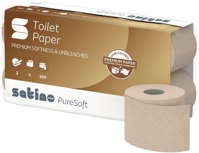 satino by wepa toiletpapier PureSoft, 2-laags, bruin