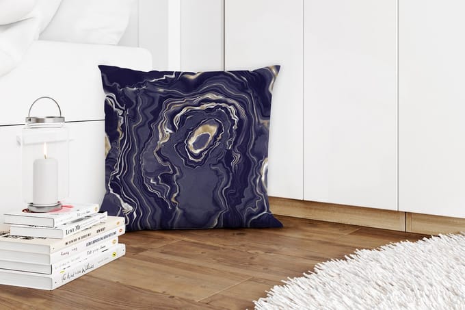 Sierkussens - Kussentjes Woonkamer - 45x45 cm - Marmer - Geode - Agaat - Goud