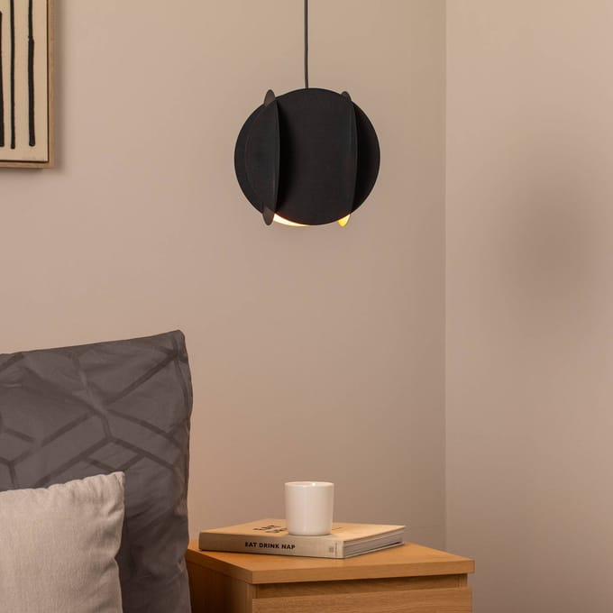Opviq Hanglamp Corner, zwart, 25 x 25 cm, metaal, E27