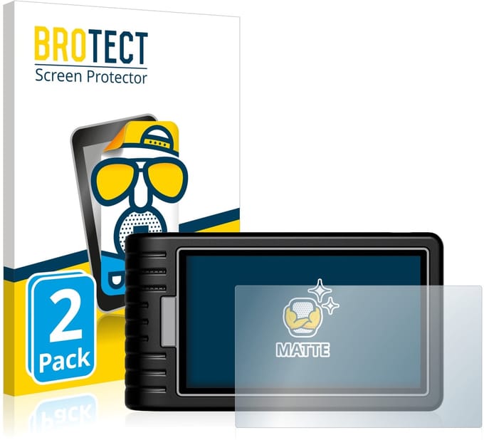 BROTECT - Screenprotector voor Topdon ArtiDiag 800 BT - Folie Beschermfolie matte 2 Stuks