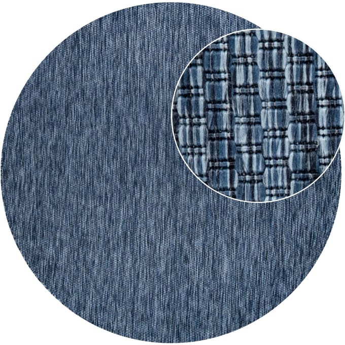 Binnen- en buitenkleed Venezia blauw 80 cm rond