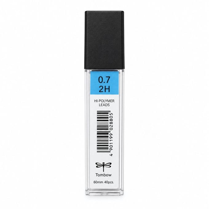Tombow - Leads vulpotlood vulling - 0.7mm - Navulling - 2H - koker 12 stuks