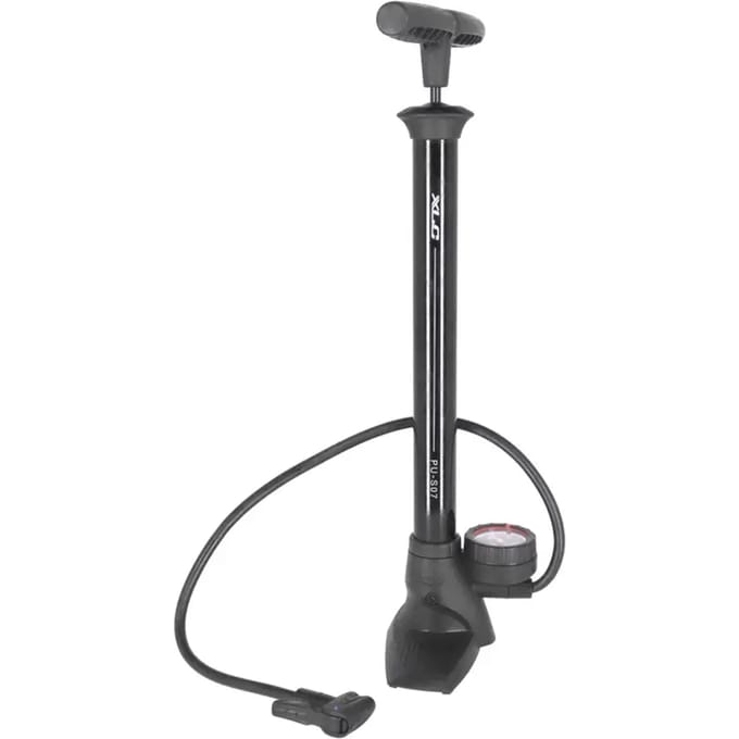 XLC PU-S04 Delta Fietspomp - Staal/PVC - Vloerpomp met Manometer - Zwart