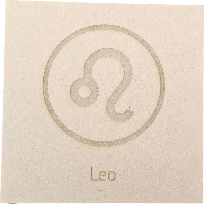 MGM Trading - Horoscoop - Leeuw - Leo - 3mm MDF - 15 bij 15 cm - Laser gegraveerd