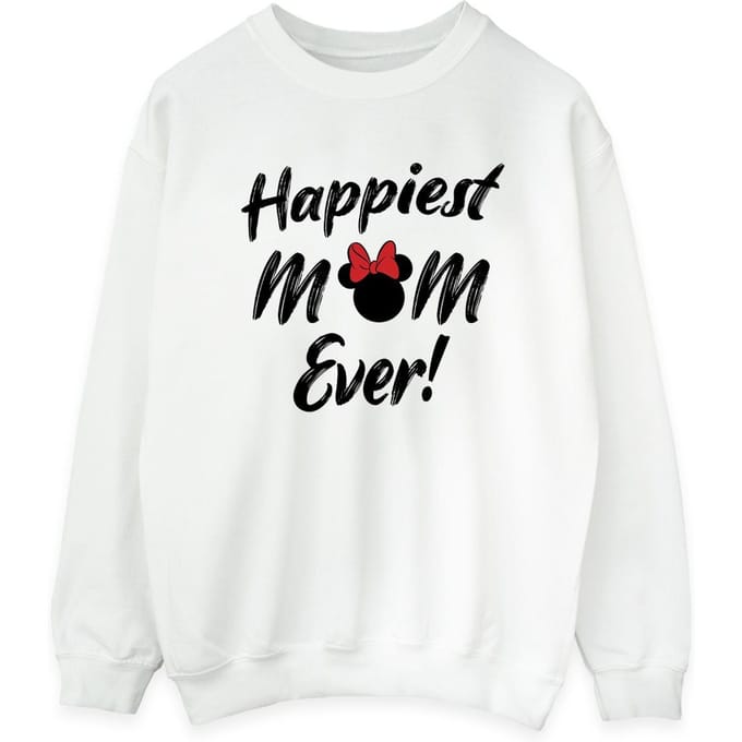 Disney Dames/Dames Minnie Mouse Happiest Mom Ever Sweatshirt (Wit)
