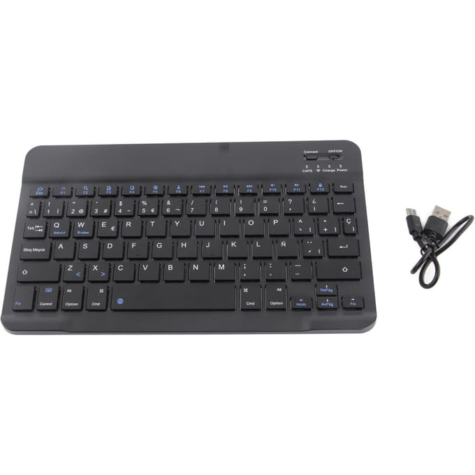 Mini clavier espagnol portable sans fil Bluetooth 3.0 avec pavé tactile pour iOS et Android