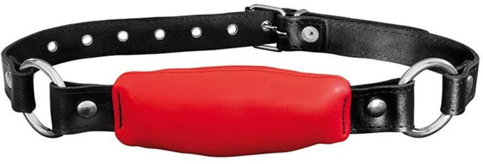 Kiotos Leather - Silence Straight gag - rode mondknevel