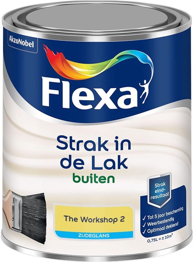 Flexa - Strak In De Lak Buitenlak Zijdeglans - The Workshop 2 - Mengverf - 750 Ml