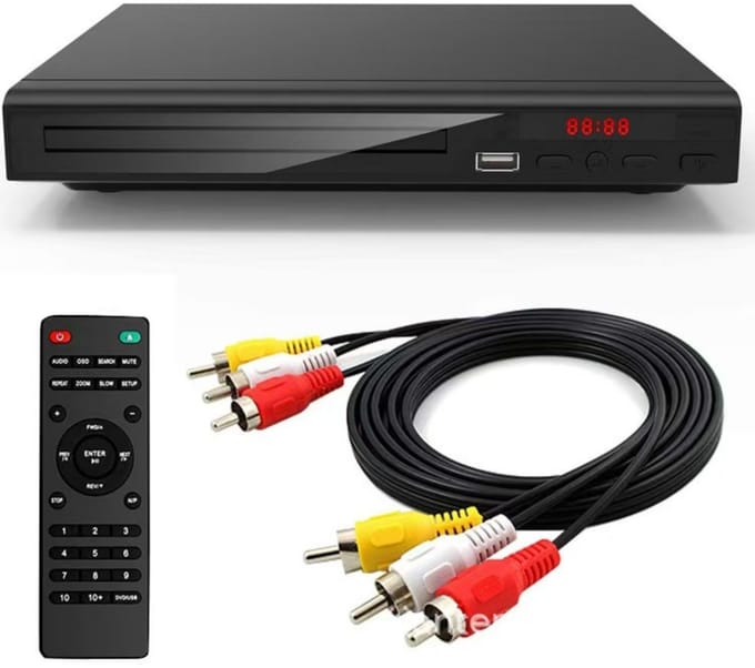 DVD speler - USB multifunctionele speler - met AV-kabel, CD-speler, met afstandsbediening
