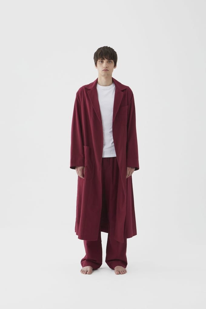 Tekla Unisex Flannel, Dressing Gown Beyond Red Größe: XL | Bademäntel Outlet | Unisex | Rot