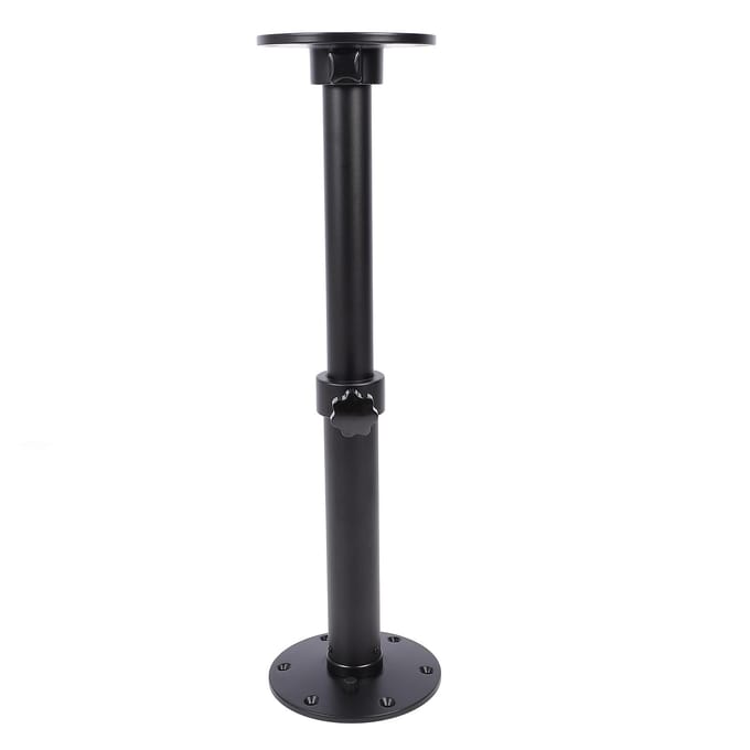 Pied de table pour camping-car 18,11 à 27,76 pouces Réglable Alliage d'aluminium Amovible Support de base de table pour camping-car black