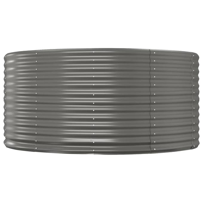 vidaXL - Plantenbak - 140x140x68 - cm - gegalvaniseerd - staal - grijs