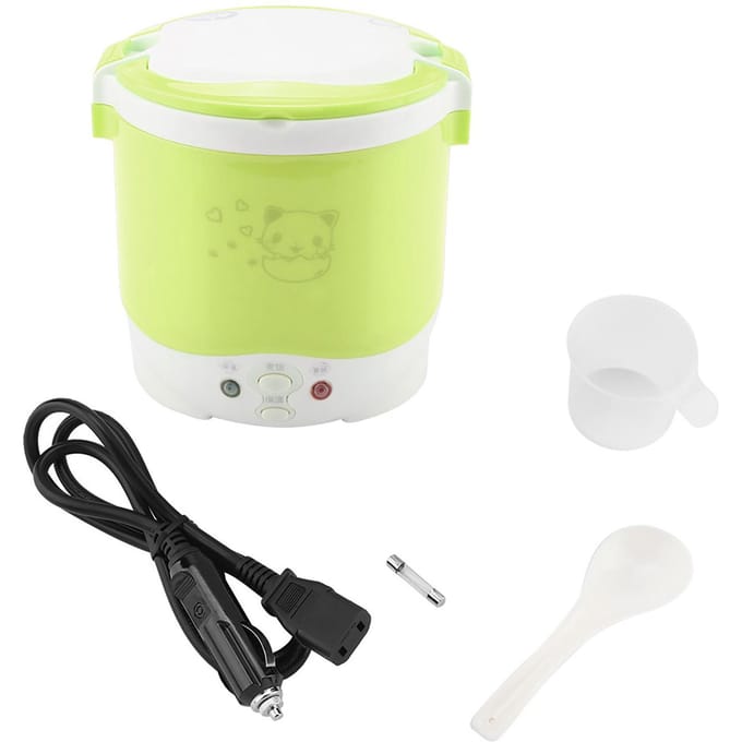 24V 140W 1L Cuiseur à riz électrique multifonctionnel portable pour camions (vert) vert