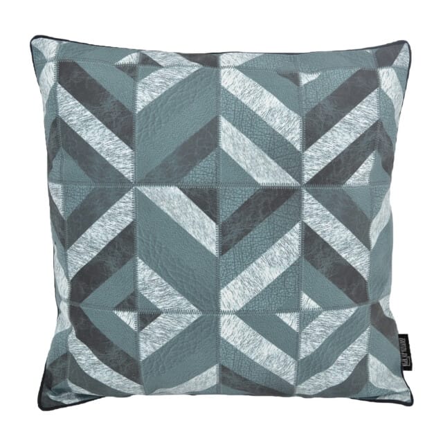 Gek op kussens! Stripe patchwork #4 | 45 x 45 cm | kussenhoes | pu leder