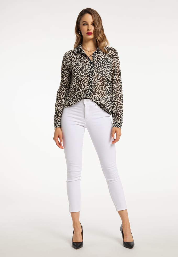 Faina Blouse Dames zwart en wit