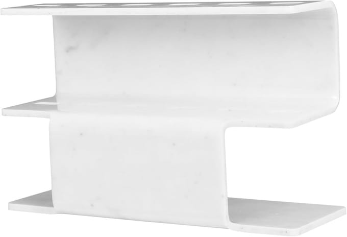 Pincet Organizer - Acryl Houder - Wimper Enten - 6-Gaats Ontwerp - 13.5x4cm - Marmer