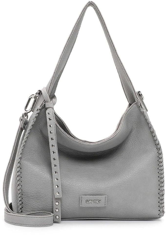 SURI FREY Schoudertas Franzy Hobo Bag Lightgrey Lichtgrijs