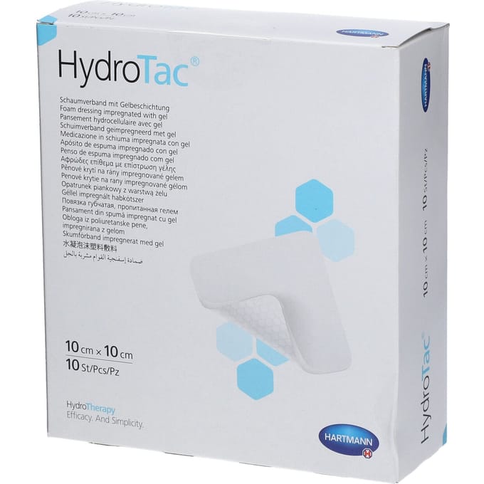 Hartmann Hydrotac Schuimverband 10x10cm 10 Pleister