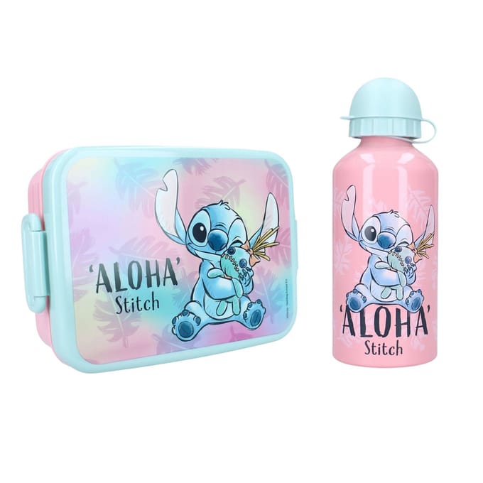 Lilo & Stitch Lunchset - Lunchbox - Drinkfles - Meerkleurig - Lunchbox Kinderen