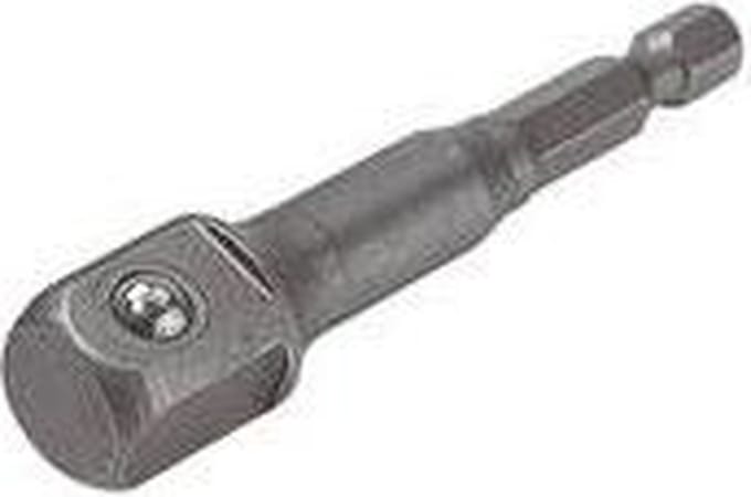 Wolfcraft Dopsleuteladapter - 1/4" Zeskant Naar 3/8" Vierkant - 13mm - 72mm