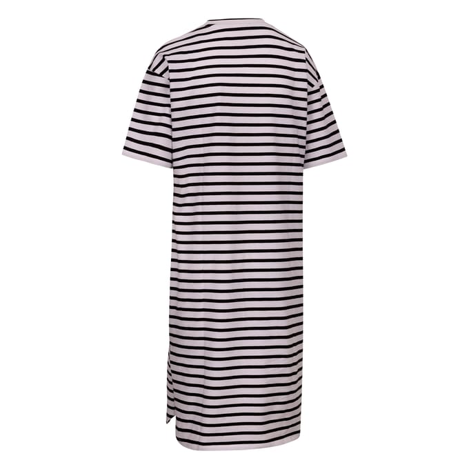 Trespass Dames Elayna T-Shirt Jurk (Zwart/Wit)