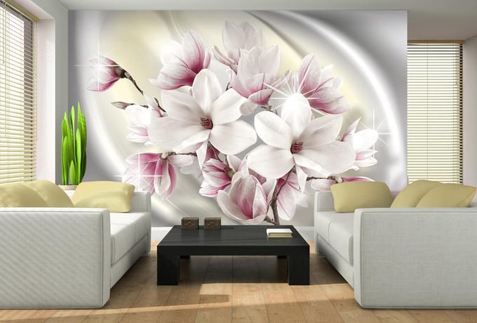 Magnolia Flowers Photo Wallcovering