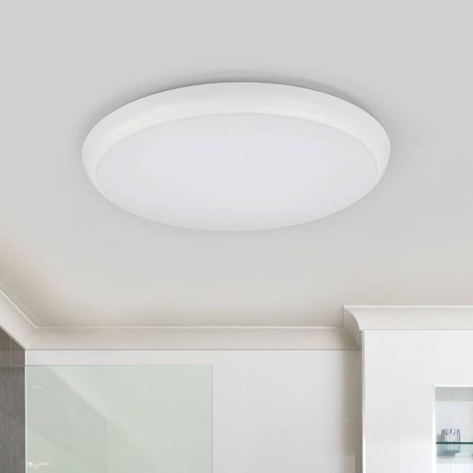 Arcchio - LED plafondlamp - 1licht - Polycarbonaat - H: 5.2 cm - wit - Inclusief lichtbron