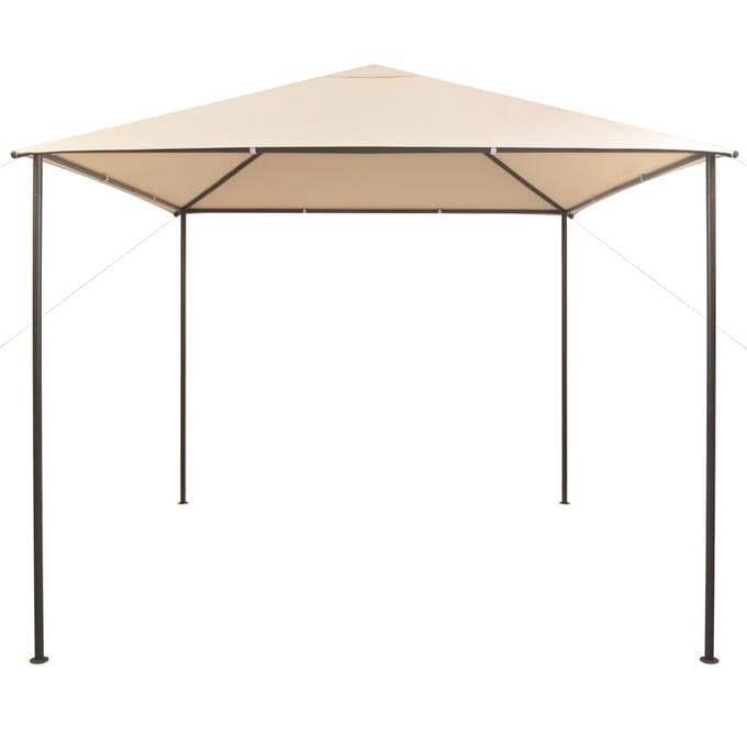vidaXL - Prieel - 3x3 - m - staal - beige