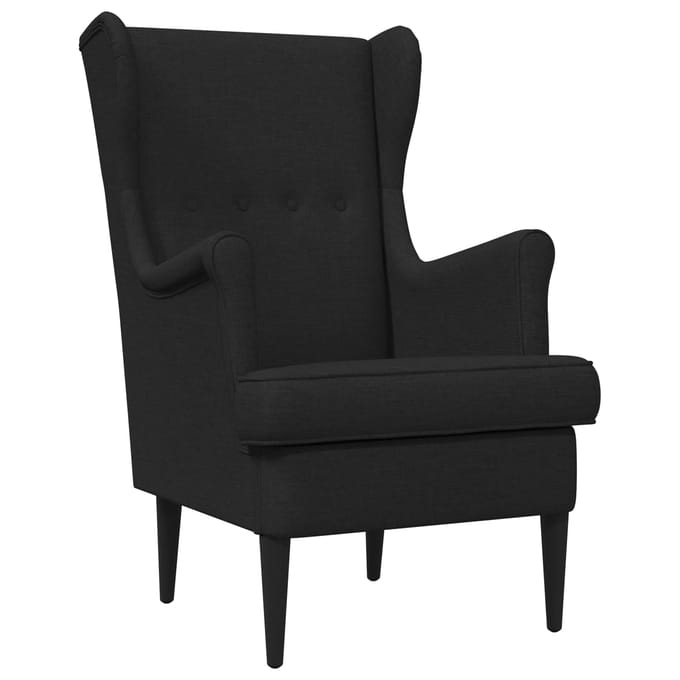 vidaXL - Fauteuil - Zwart - Stof