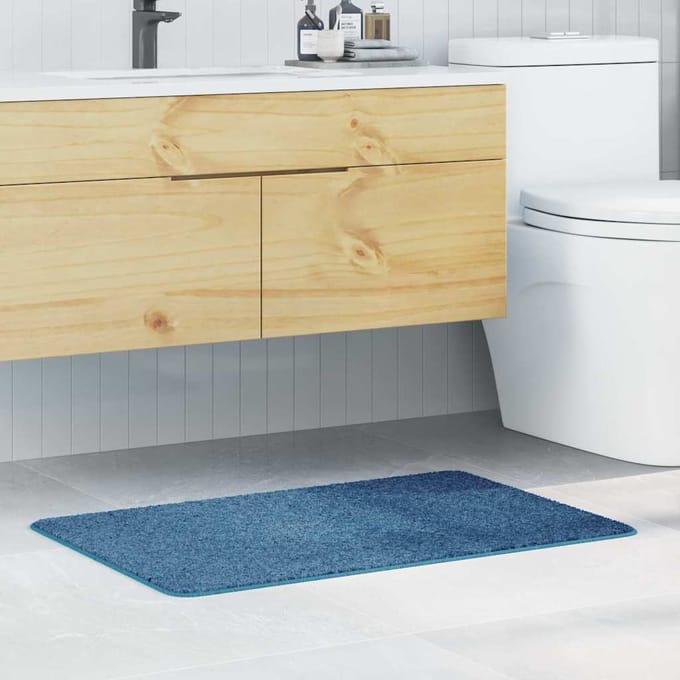 vidaXL - Antislip - Badmat - Blauw - 60 - x - 90 - cm - PP