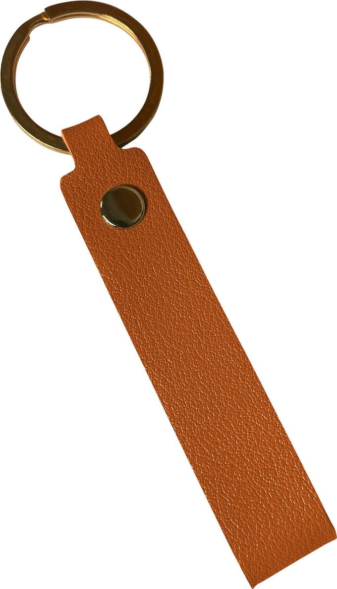 Sleutelhanger Leer met Sleutelring Sleutelhanger Auto Sleutelhanger Leer Dun - Bruin