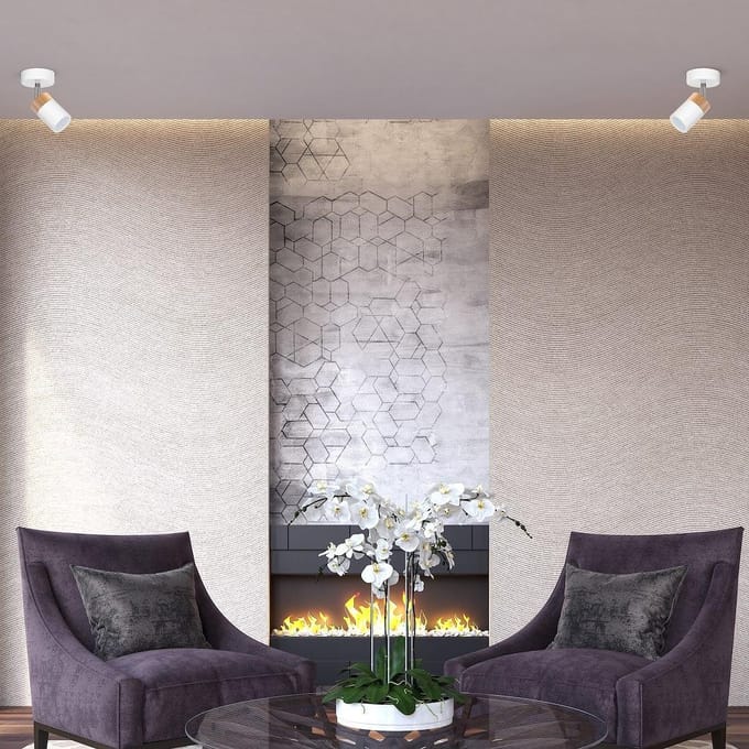 Milagro Joker Plafondlamp Wit Hout GU10 1x8W