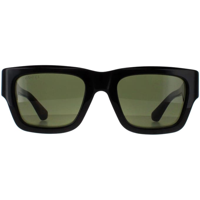 Gucci vierkant heren donkerbruin met havana groen GG1668S