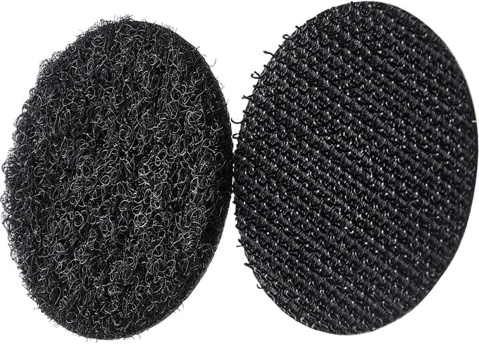 Vel met 24 sets - 33mm - Zwarte Zelfklevende Klittenband Stippen - type K-33Z