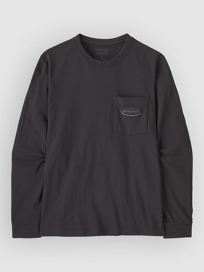 Patagonia Mw 95 Oval Logo Pocket Longsleeve zwart