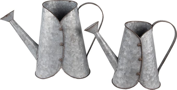 Clayre & Eef Decoratie Gieter 40x16x29 cm Grijs Metaal
