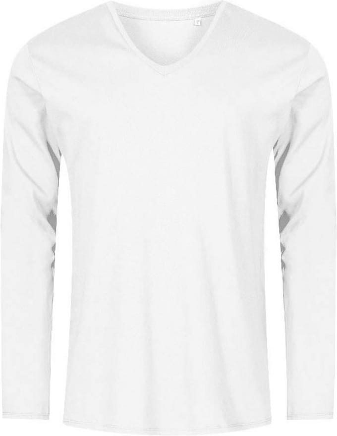 Promodoro Men´s V-Neck T-Shirt Long Sleeve XO1460 - White - M