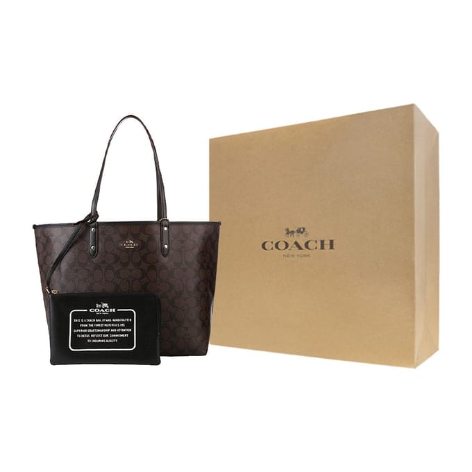 Sac Tote Réversible City 33 pour Femme Noir Marron 36658-IMAA8 Basic Set (Bag+Dust Bag) black