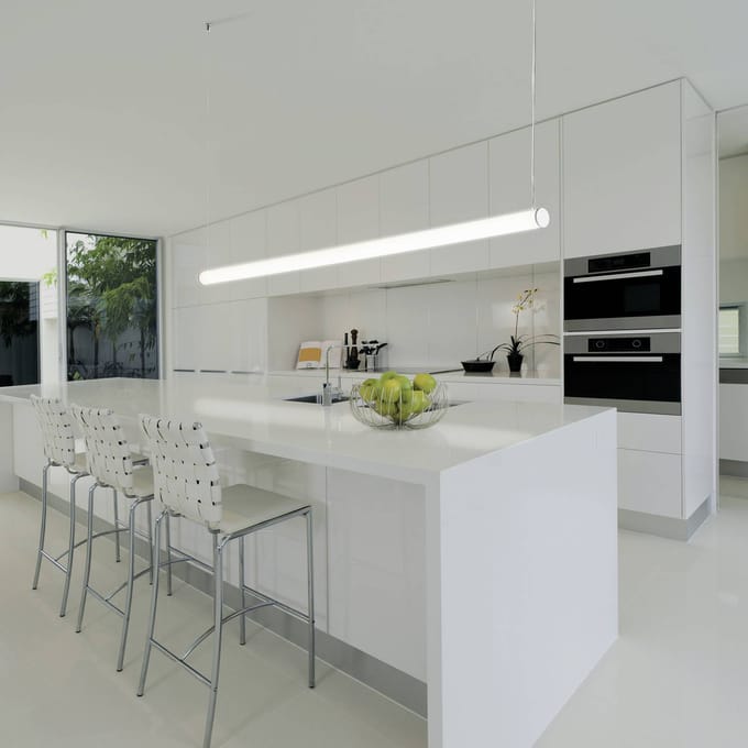 TECNICO by Sforzin Pirgos hanglamp 200 cm lang, dimbaar, wit