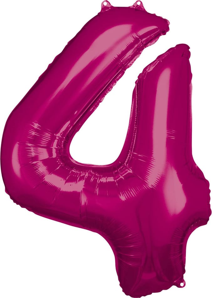 Amscan Folieballon 66 X 88 Cm Nummer 4 Roze