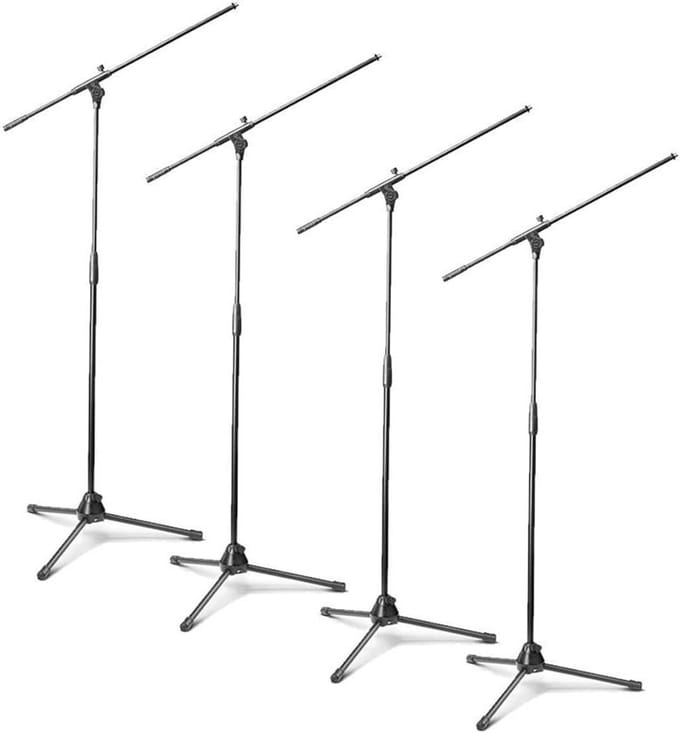Microfoonstandaard - Boom Statief - Muziek Optredens - Robuuste Stalen Constructie - 78 cm Boom - Zwart