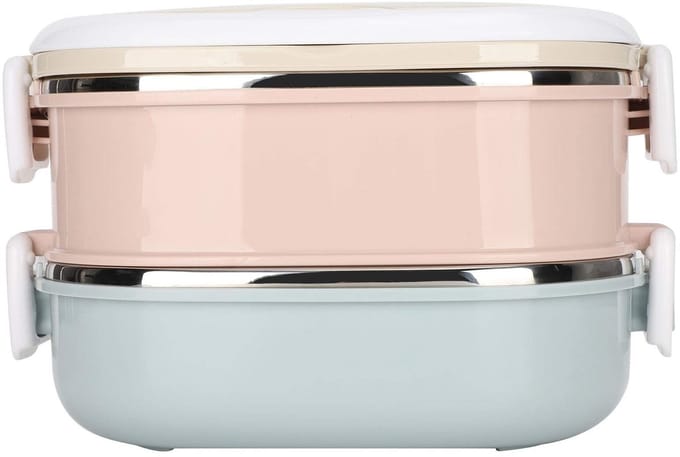 Dailygoods- Lunchbox Geïsoleerd - Draagbare Voedselcontainer - Dubbele Laag - RVS 304 - Hygiënisch - Warmtebehoud 2 Uur