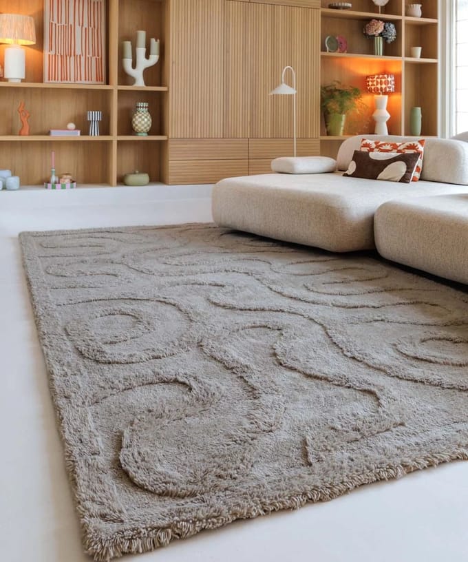 Design vloerkleed - Tjørne Bris taupe 160x230