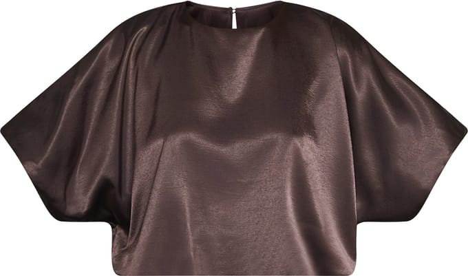 SISTERS POINT Gufo-top1 - Dames Blouse - D. chocolate - Maat XS