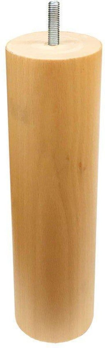 FLE - Meubelpoot rond Ø 5,5 cm en hoogte 20 cm van massief hout (M8)