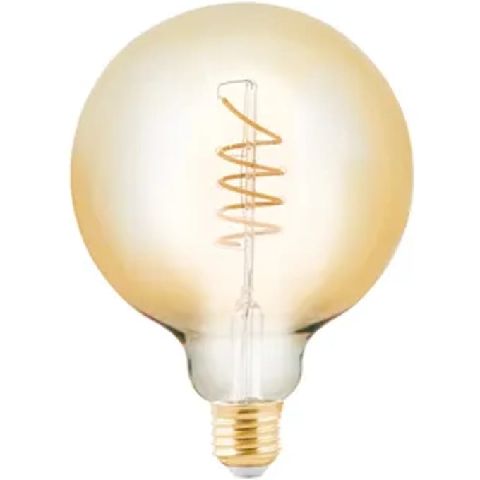 Eglo Ledfilamentlamp Globe - Amber - D12,5cm - Dimbaar - Warm Wit - E27 - 4w