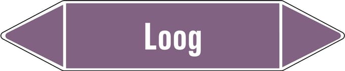 Loog leidingmarkering op vel - basen 126 x 26 mm - 5 per vel