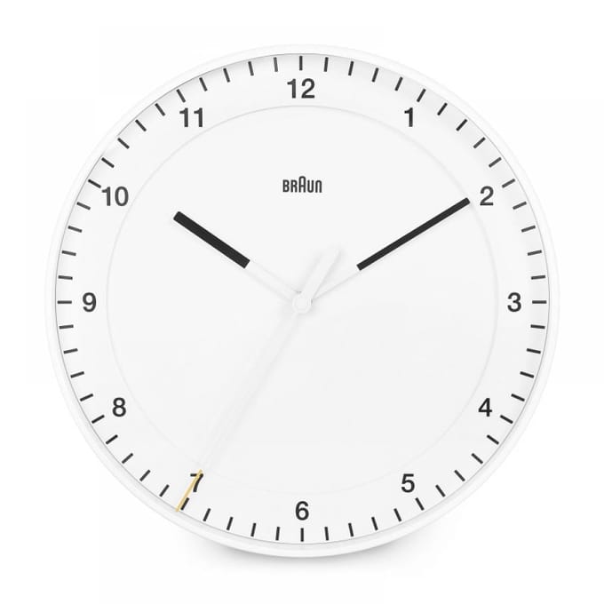 Braun BC17W - Wandklok - Analoog - Kunststof - Wit