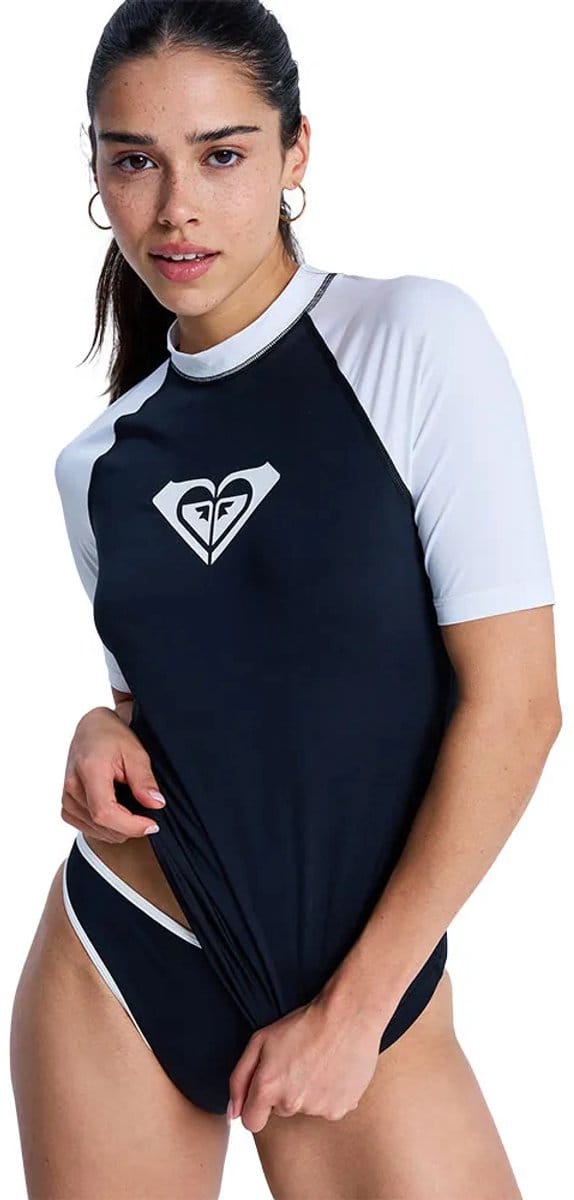 Roxy The Retro Essentials Korte Mouw Rash Guard Blauw M Vrouw