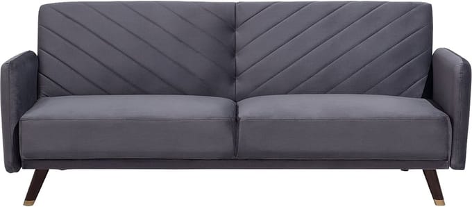 SENJA - Driezitsbank - Donkere houtkleur - Fluweel